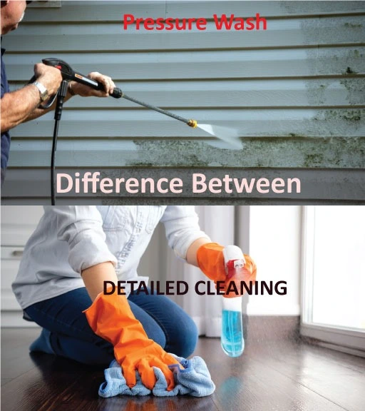 Difference Between Pressure Washing and Detailed Cleaning