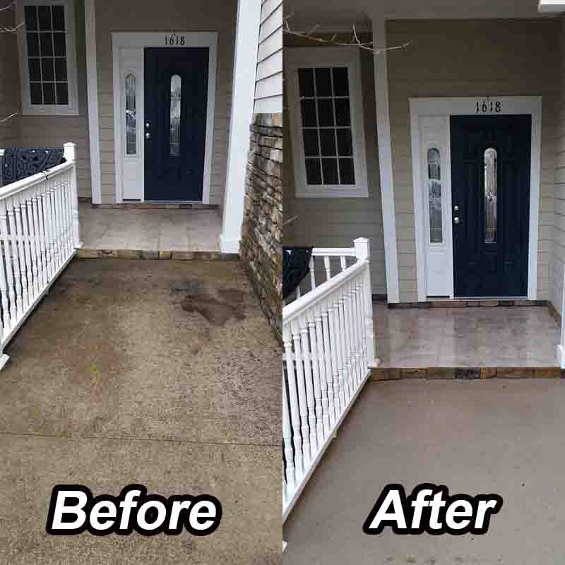 Outdoor Pressure Wash Before and After