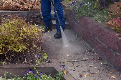 Protect against injury and maintain health in pressure washing